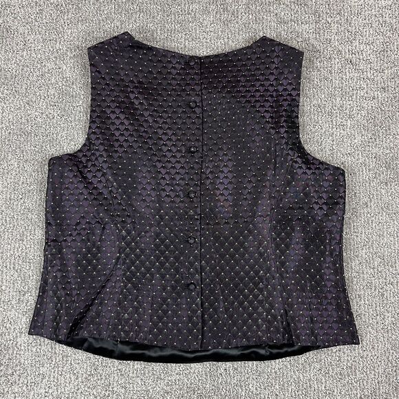Scott McClintock Tank Top Womens 16W Y2K Millennium 2000 Sleeveless Button Back - Picture 2 of 9